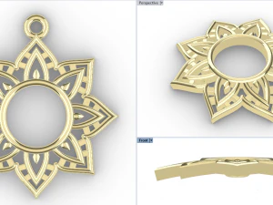 ACHYUT GOLD PENDANT 3D Print Model
