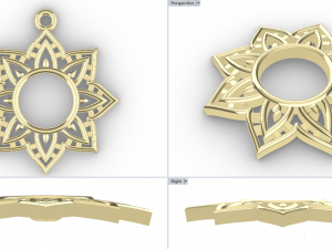 ACHYUT GOLD PENDANT 3D-Druckmodell