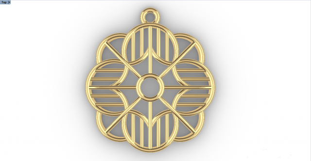 ADHRIT GOLD PENDANT 3D 프린트 모델 .c4d .max .obj .3ds .fbx .stl .blend 