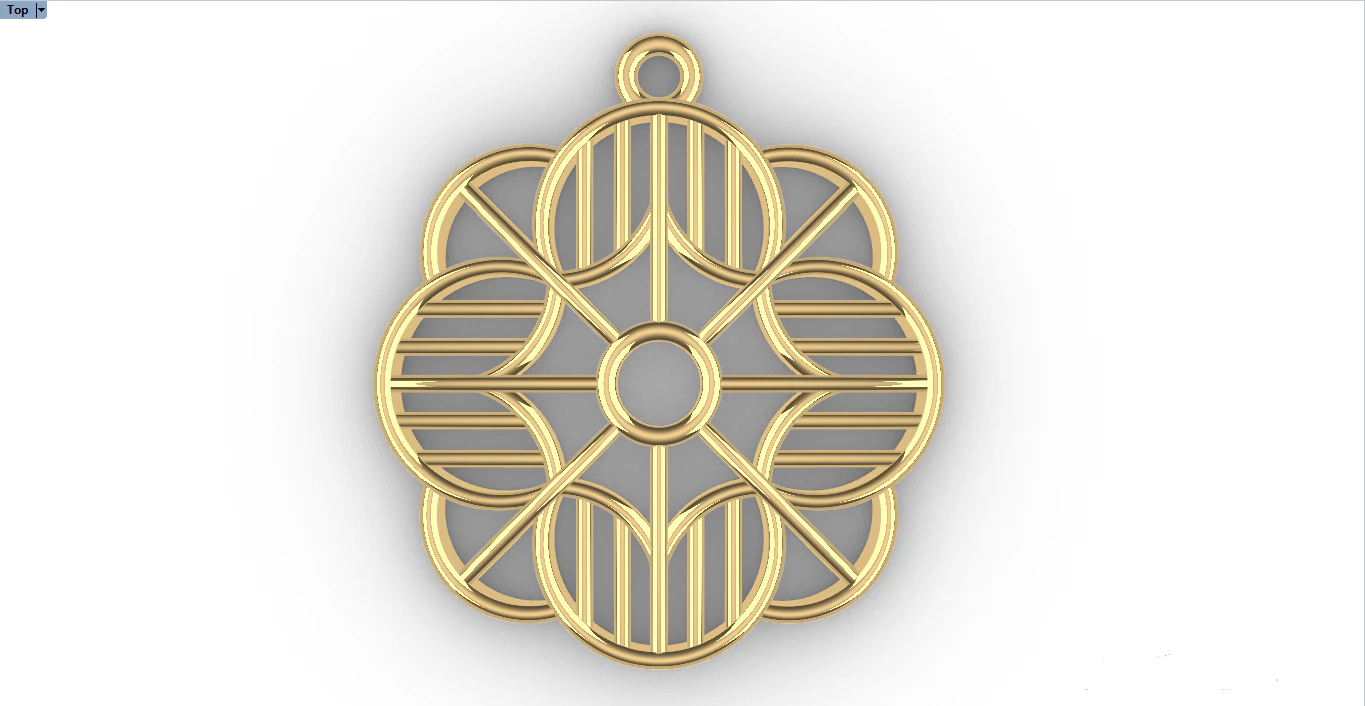 ADHRIT GOLD PENDANT 3D Print Model .c4d .max .obj .3ds .fbx .stl .blend 