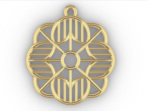 ADHRIT GOLD PENDANT 3D Print Model