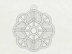 ADHRIT GOLD PENDANT 3D Print Model