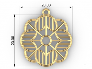 ADHRIT GOLD PENDANT 3D 프린트 모델