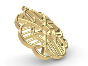 ADHRIT GOLD PENDANT 3D Print Model
