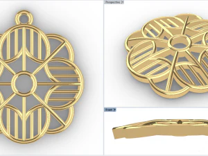 ADHRIT GOLD PENDANT 3D Print Model