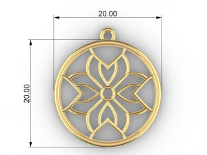ASAV GOLD PENDANT 3D Print Model