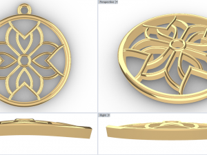 ASAV GOLD PENDANT 3D Print Model