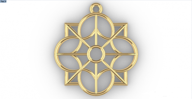 DARSH GOLD PENDANT Model Cetak 3D .c4d .max .obj .3ds .fbx .stl .blend
