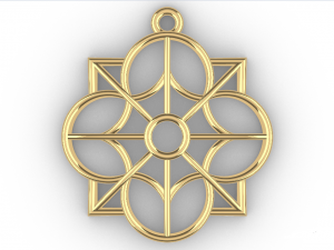 DARSH GOLD PENDANT 3D Print Model