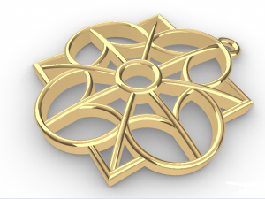 DARSH GOLD PENDANT Model Cetak 3D