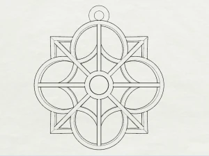 DARSH GOLD PENDANT 3D Print Model