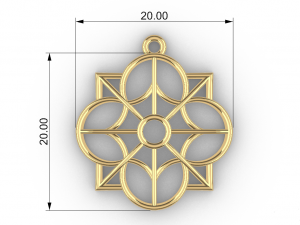 DARSH GOLD PENDANT Model Cetak 3D