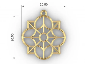 DARSH GOLD PENDANT 3D Print Model