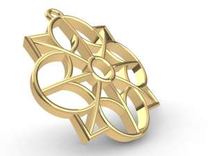 DARSH GOLD PENDANT Model Cetak 3D