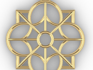 DARSH GOLD PENDANT Model Cetak 3D