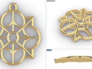 DARSH GOLD PENDANT 3D Print Model