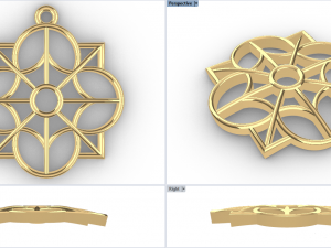 DARSH GOLD PENDANT Model Cetak 3D