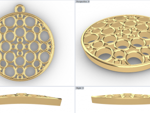 DIYA GOLD PENDANT Model Cetak 3D