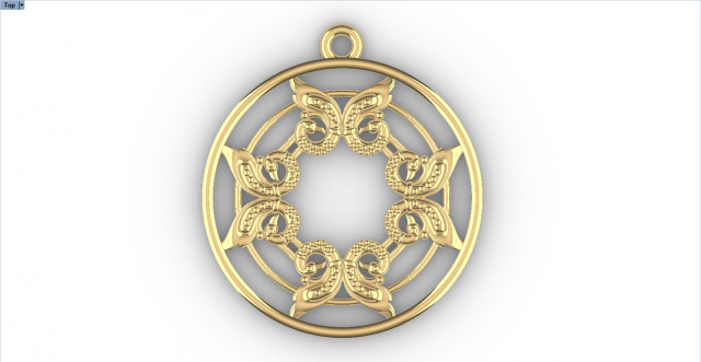 GAGAN GOLD PENDANT Modèles 3D en vedette .c4d .max .obj .3ds .fbx .stl .blend 