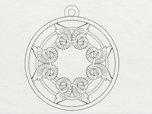 GAGAN GOLD PENDANT Modèles 3D en vedette