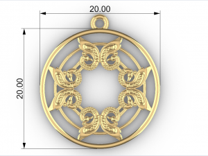 GAGAN GOLD PENDANT Modèles 3D en vedette