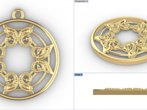 GAGAN GOLD PENDANT Modèles 3D en vedette