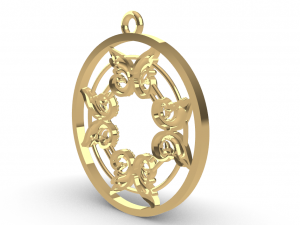 GAGAN GOLD PENDANT Modèles 3D en vedette