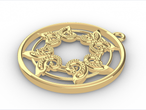 GAGAN GOLD PENDANT Modèles 3D en vedette