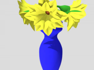 환상의 노란 꽃 3D 모델