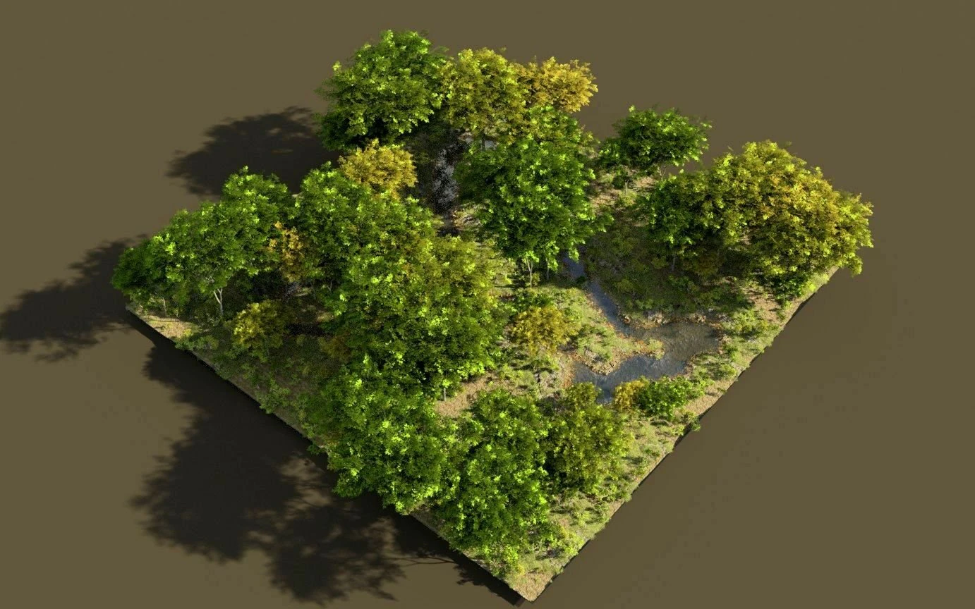 shady brook in blender 3D Model .c4d .max .obj .3ds .fbx .stl .blend