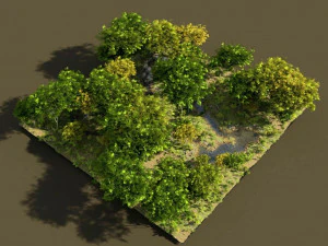 blenderde g&ouml;lgeli dere 3D Model