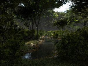 shady brook in blender Modelo 3D