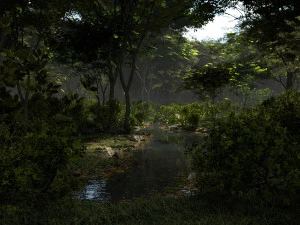 shady brook in blender 3D Model
