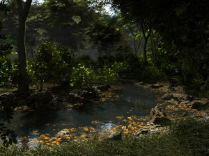 shady brook in blender Modelo 3D