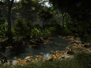 shady brook in blender 3D Model