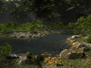 shady brook in blender Modelo 3D