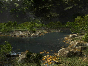 shady brook in blender 3D Model