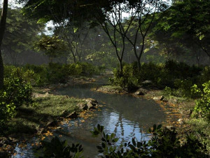 shady brook in blender 3D Model
