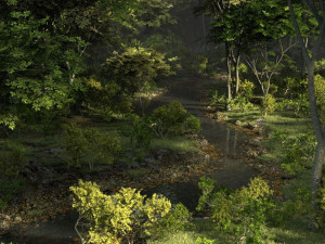 shady brook in blender Modelo 3D