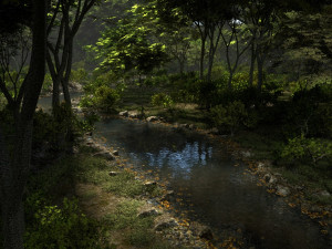 shady brook in blender Modelo 3D
