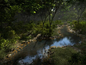 shady brook in blender 3D Model