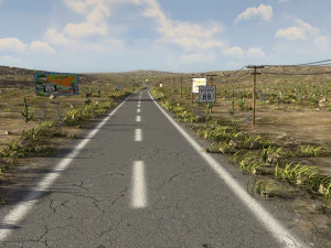 route 66 in blender 3D Model