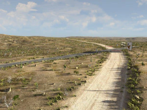 route 66 in blender 3D Model