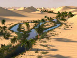 die lange Oase im Mixer 3D Modell