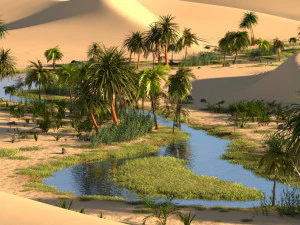the long oasis in blender 3D Model