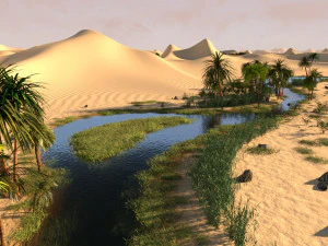 the long oasis in blender 3D Model
