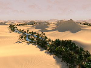 the long oasis in blender 3D-Modell