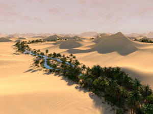 the long oasis in blender 3D Model