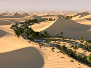the long oasis in blender 3D Model