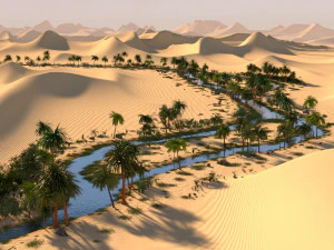 the long oasis in blender 3D Model